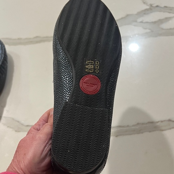 Marc Joseph Leather Navy Loafers with Tassels and Studs. New without Tags - Picture 3 of 4